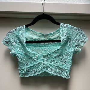 Early 2000s sequin crop top